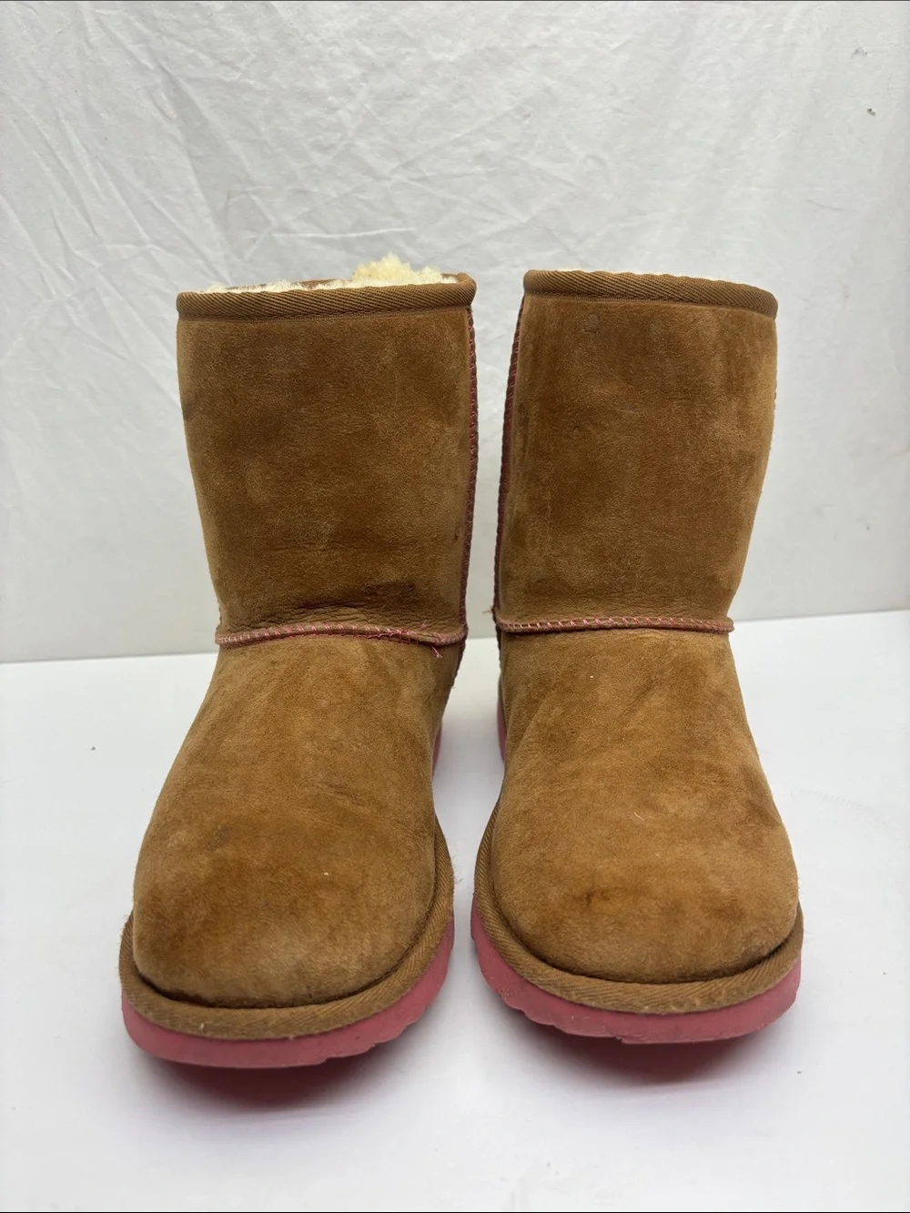 UGG Winter Boots in Tang with Pink Sole, SZ 8 women’s, box 5
